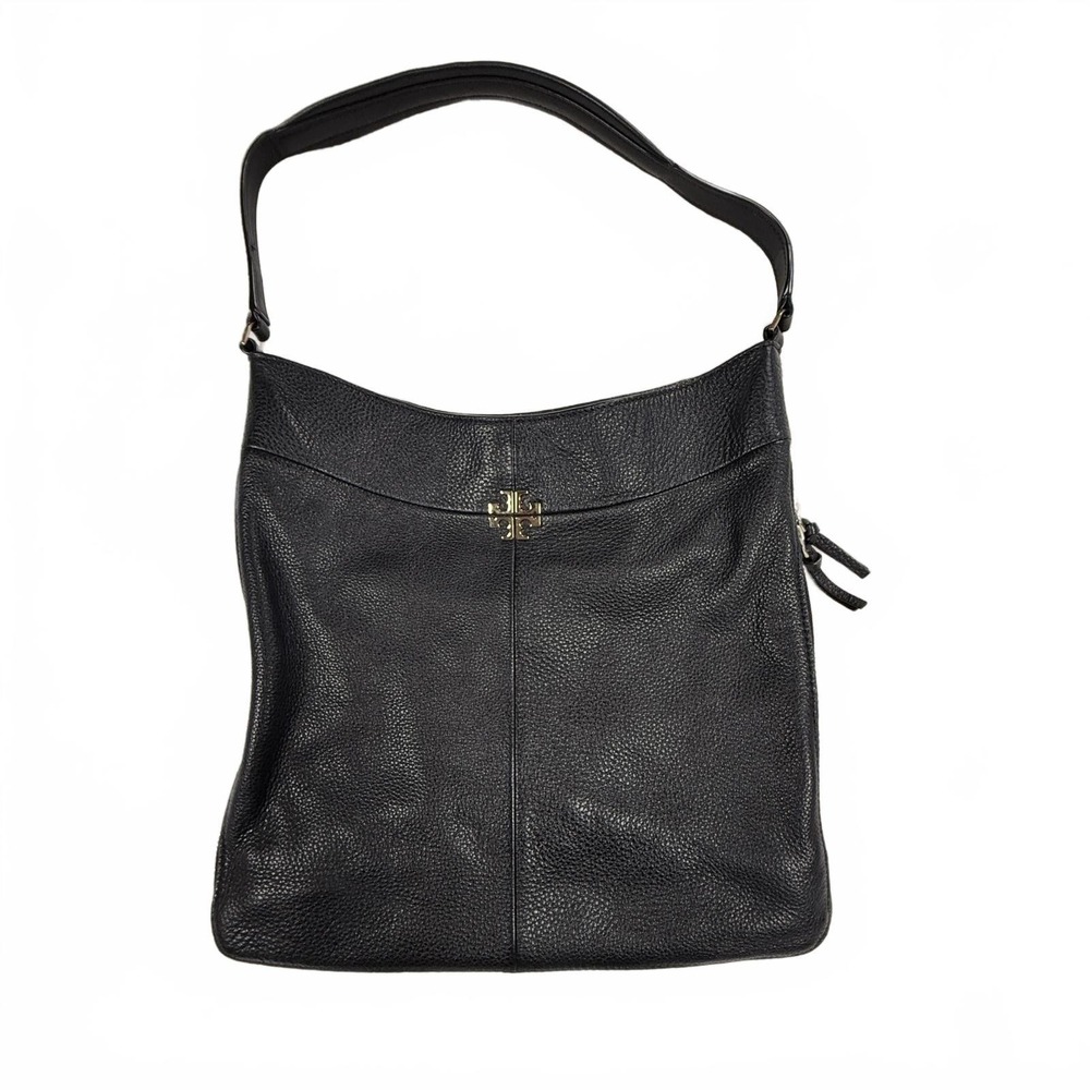 Tory Burch Black Pebbled Leather Shoulder Bag